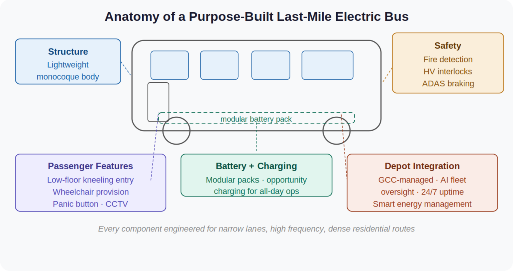 Anatomy of a purpose-built last-mile electric bus
